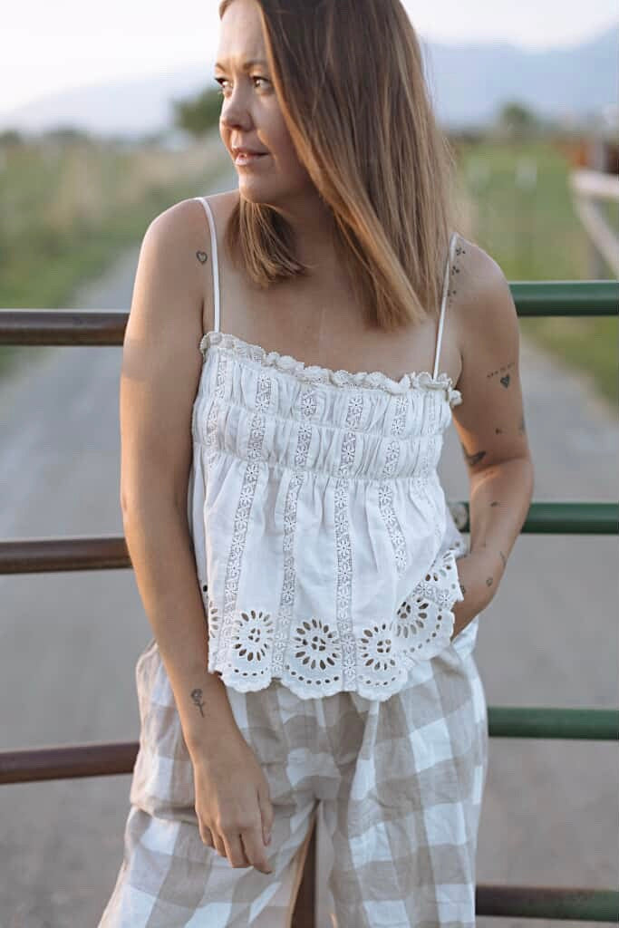 Lana Cotton Eyelet Top