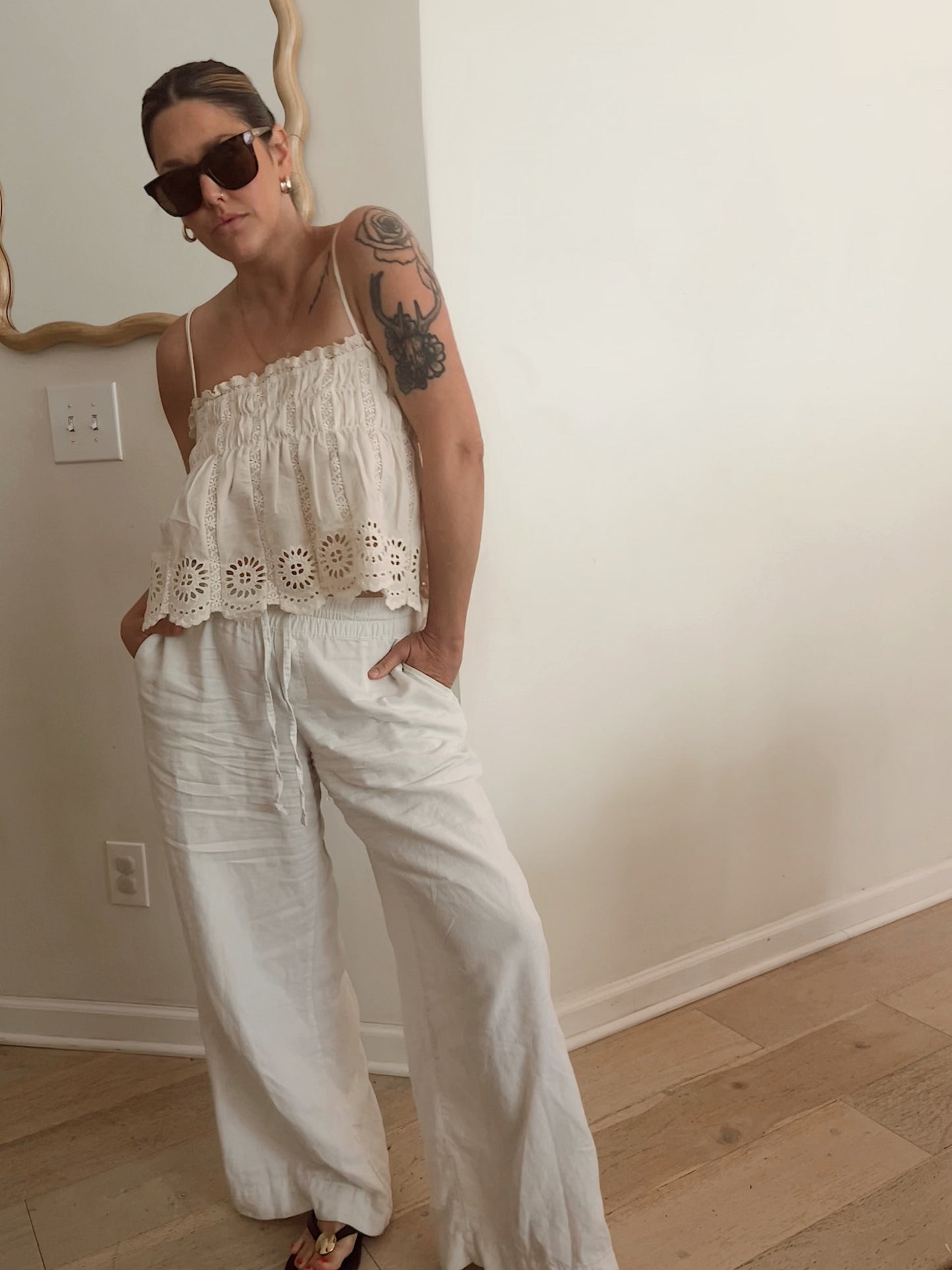 Lana Cotton Eyelet Top