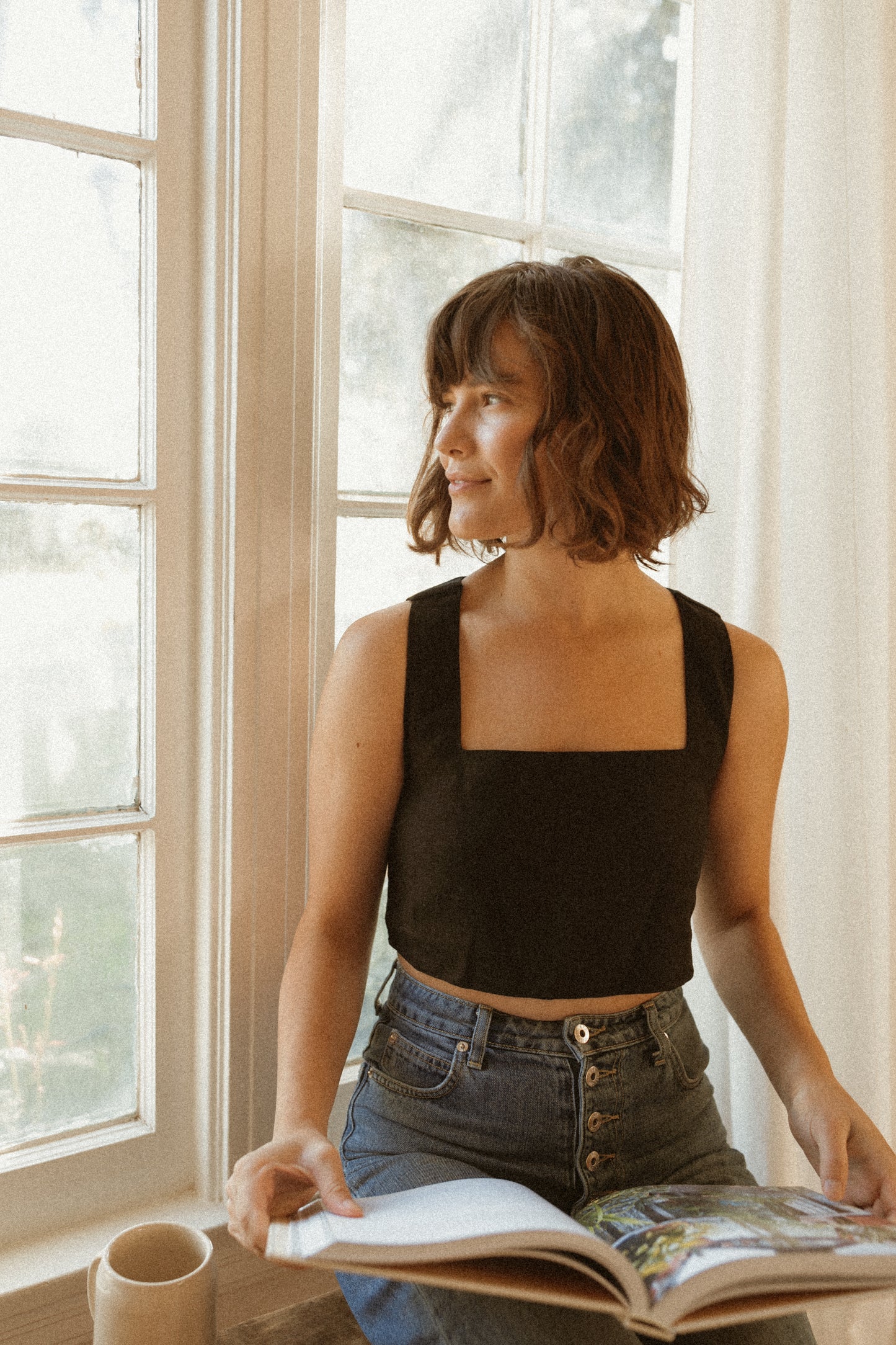 Quincy Linen Crop Top