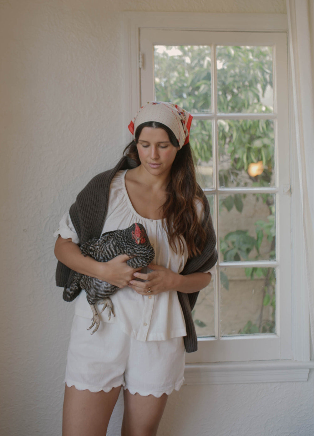 Scallop Linen Shorts