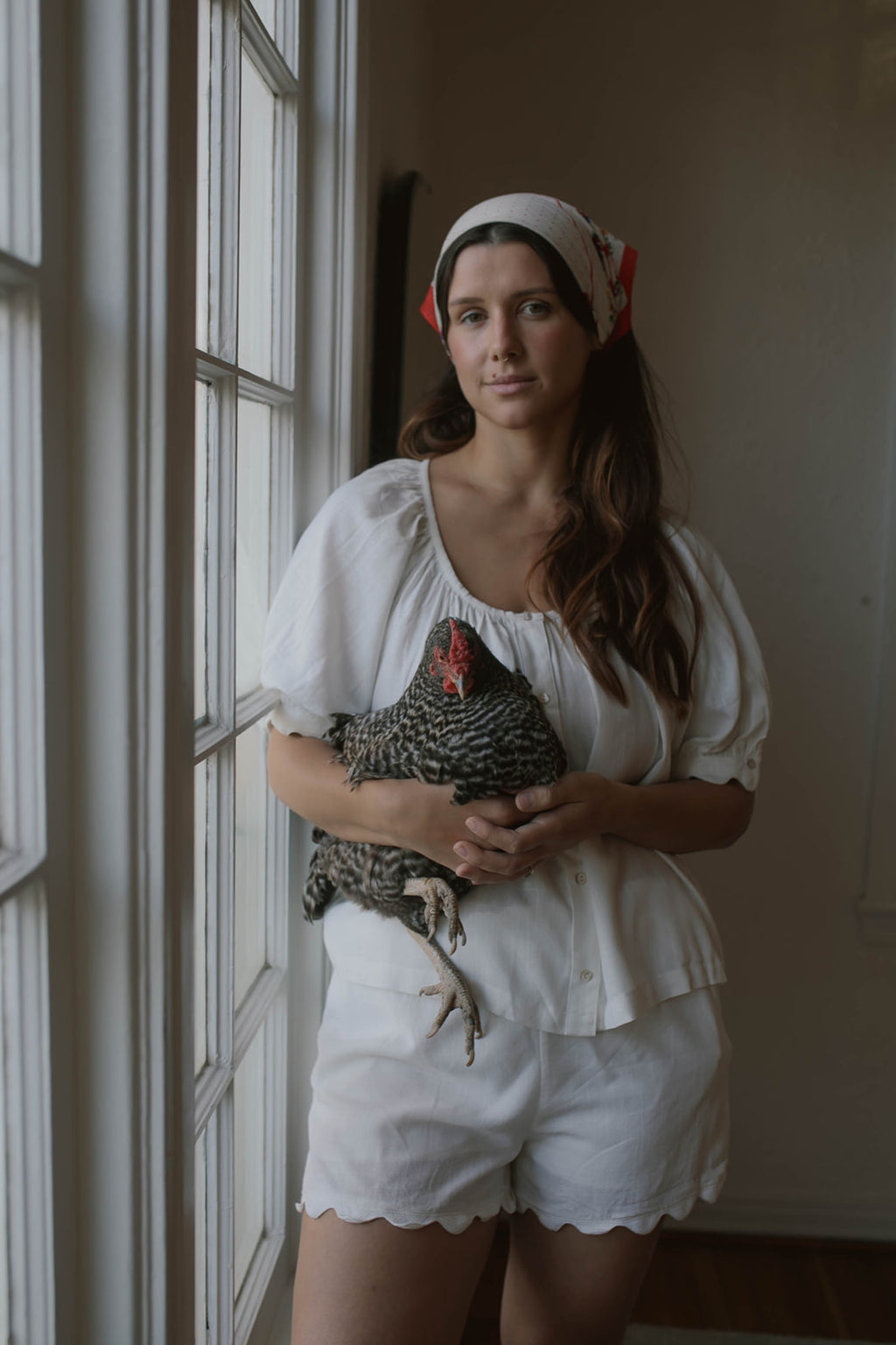 Scallop Linen Shorts