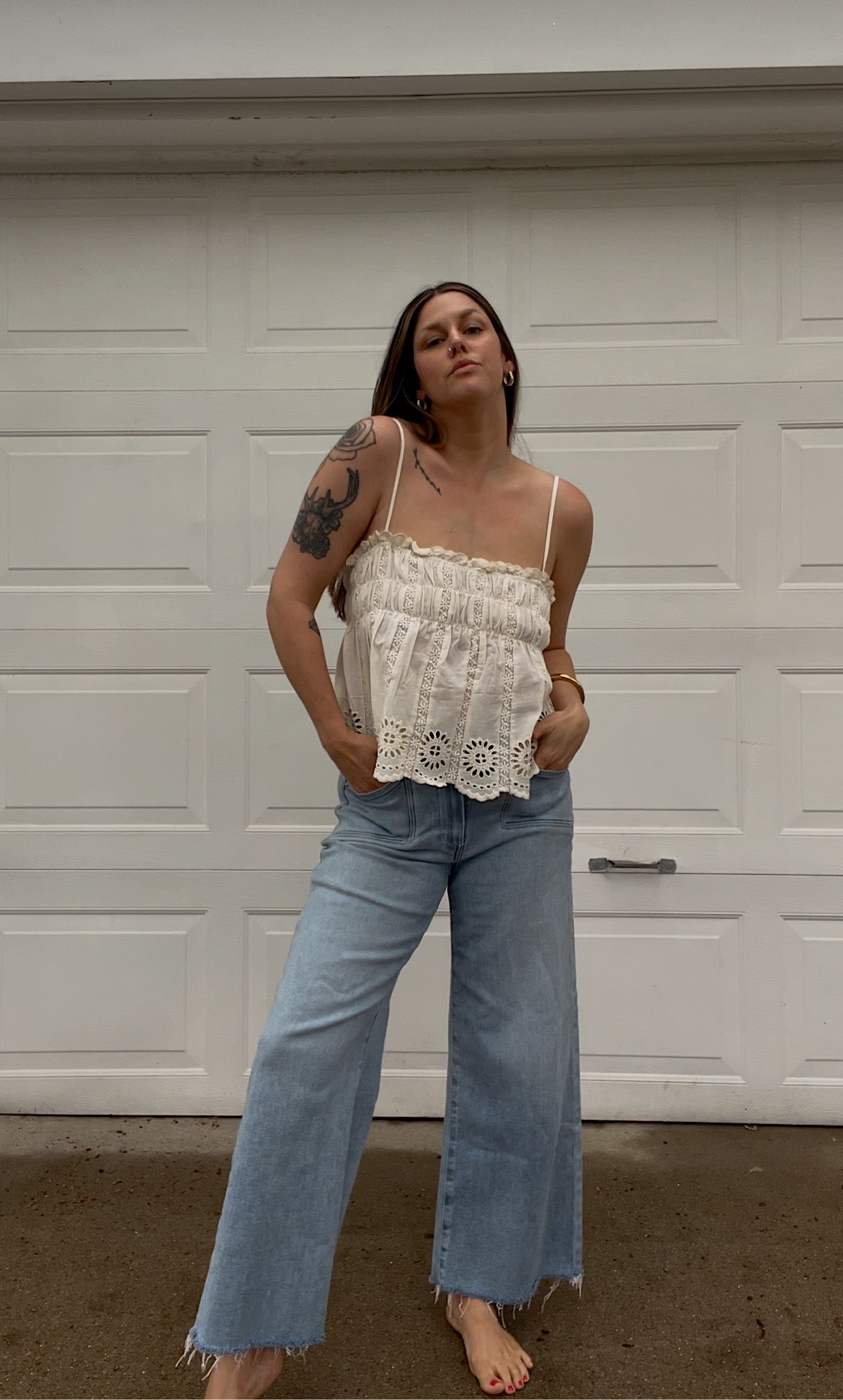 Lana Cotton Eyelet Top