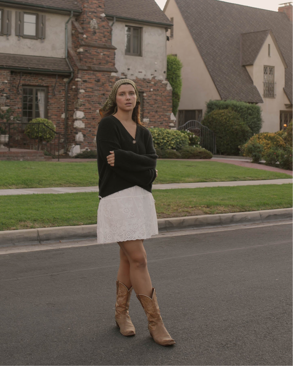 Felicity Eyelet Mini Skirt