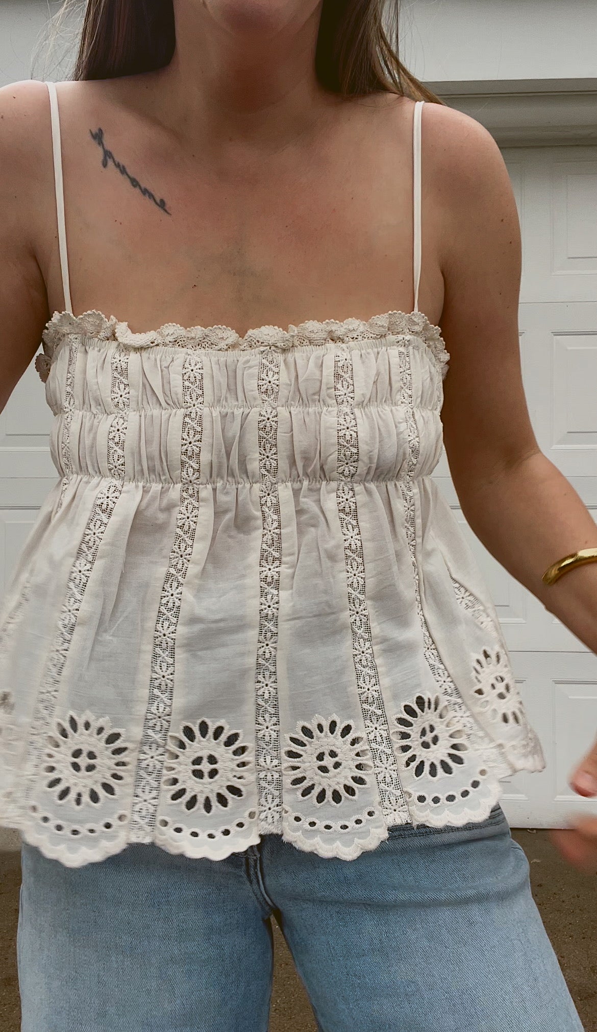 Lana Cotton Eyelet Top