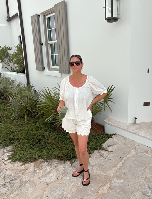 Marina Scallop Top