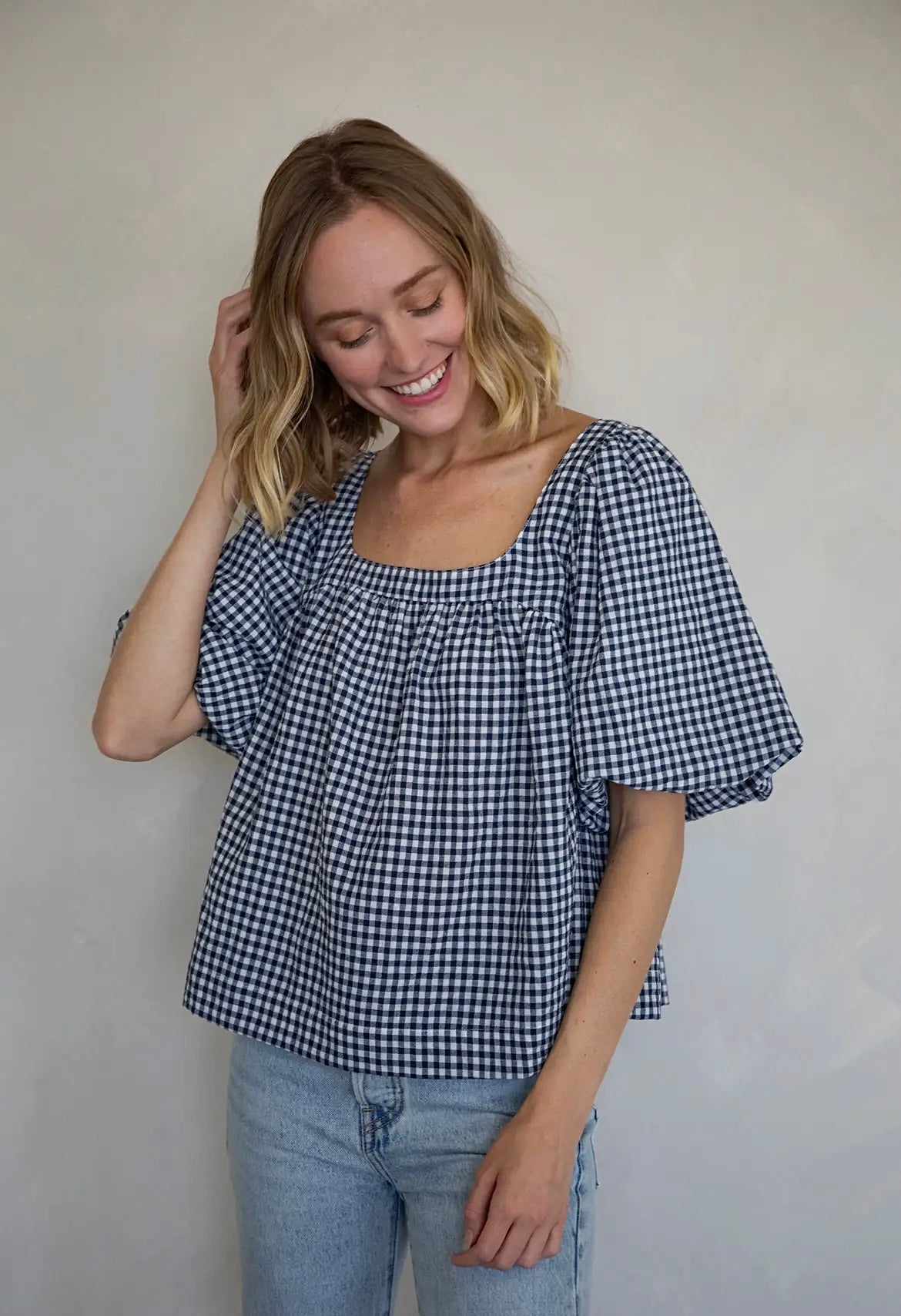 The Janie Gingham Top