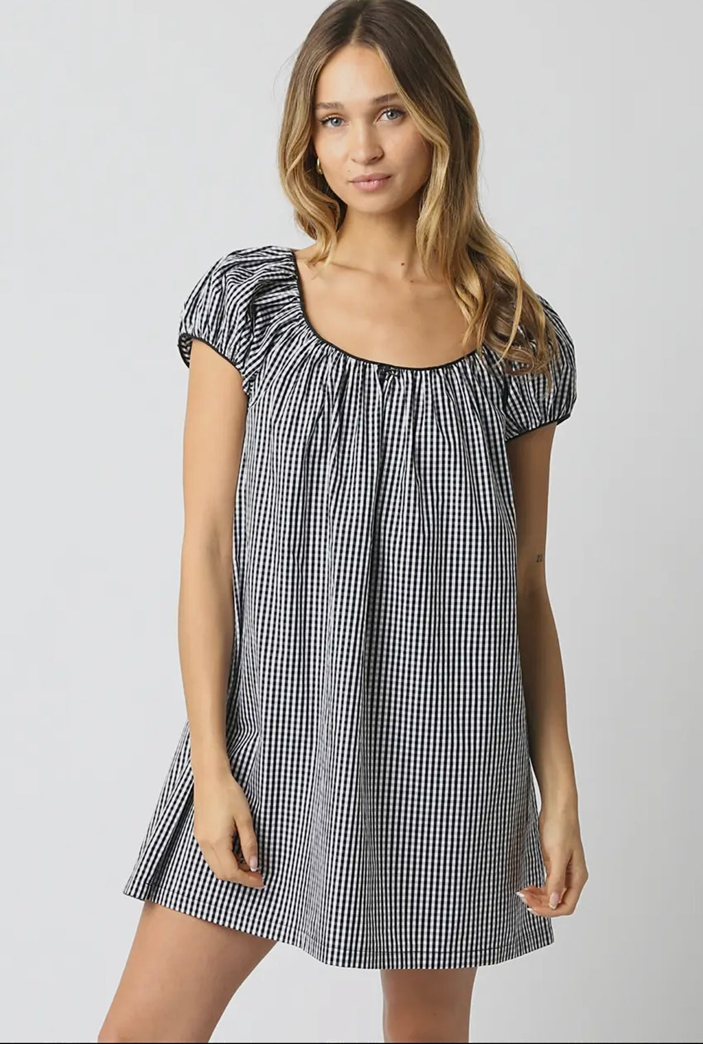 Riley Gingham Mini Dress