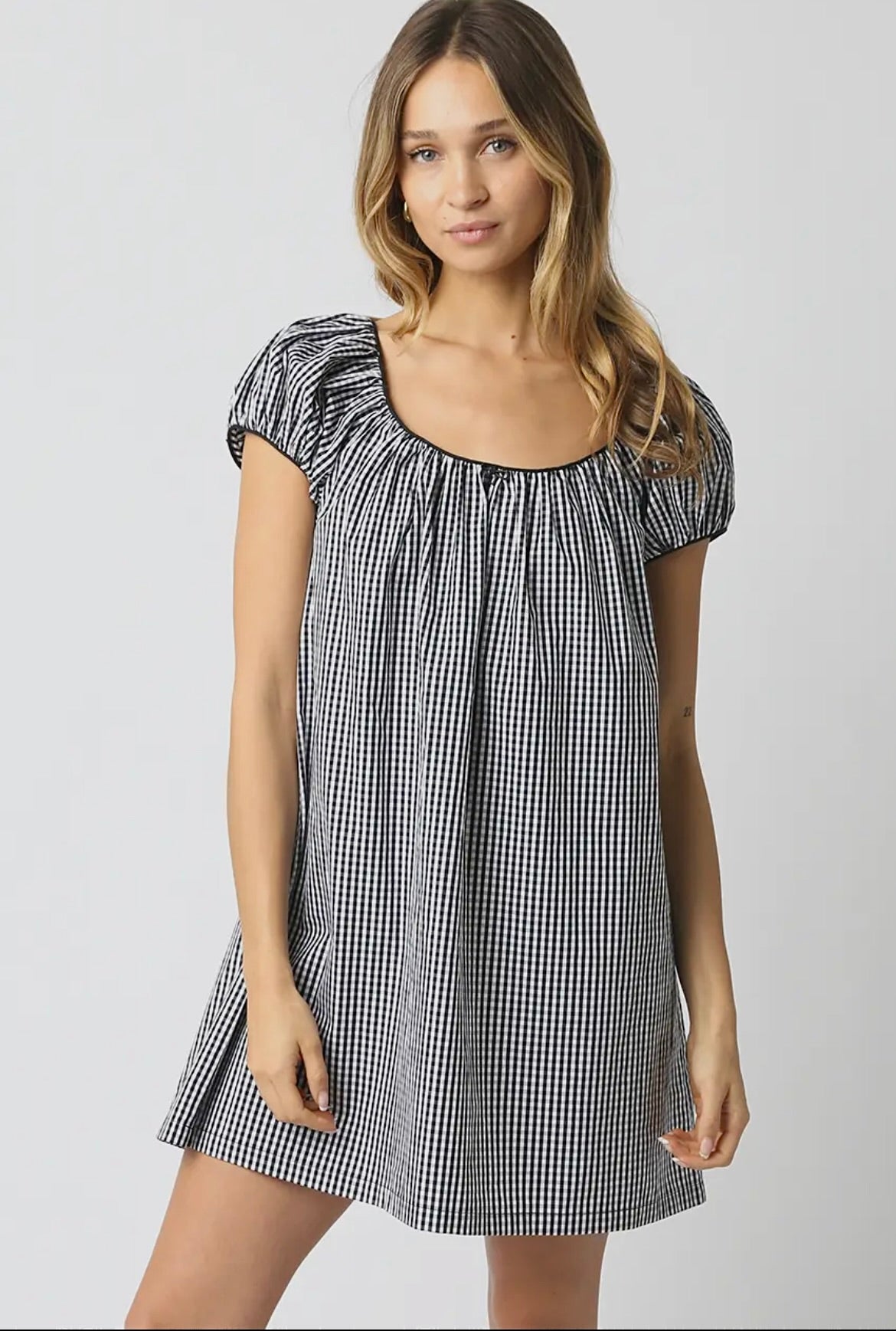 Riley Gingham Mini Dress