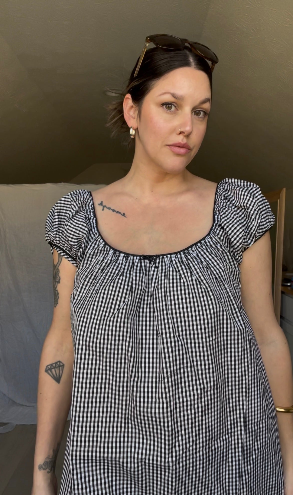 Riley Gingham Mini Dress