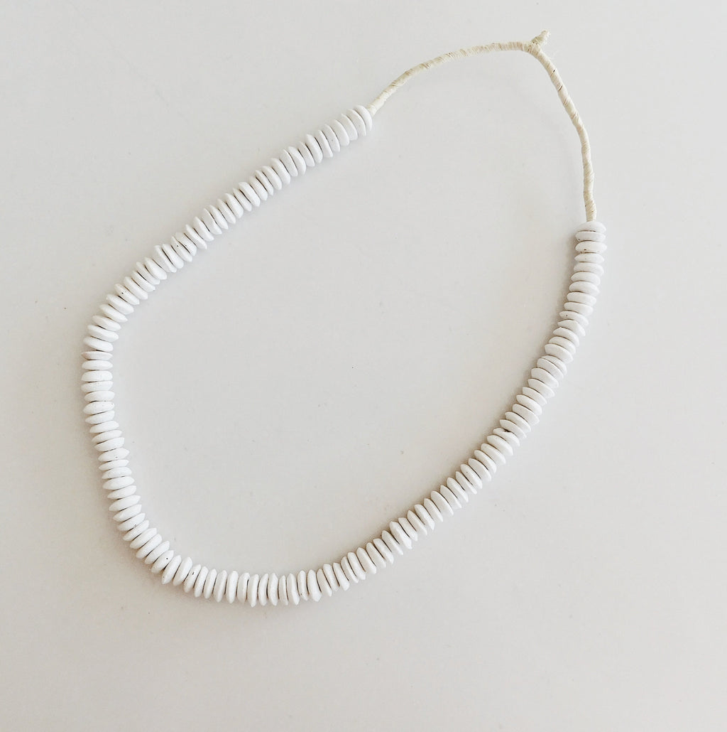 White Glass Saucer Beads