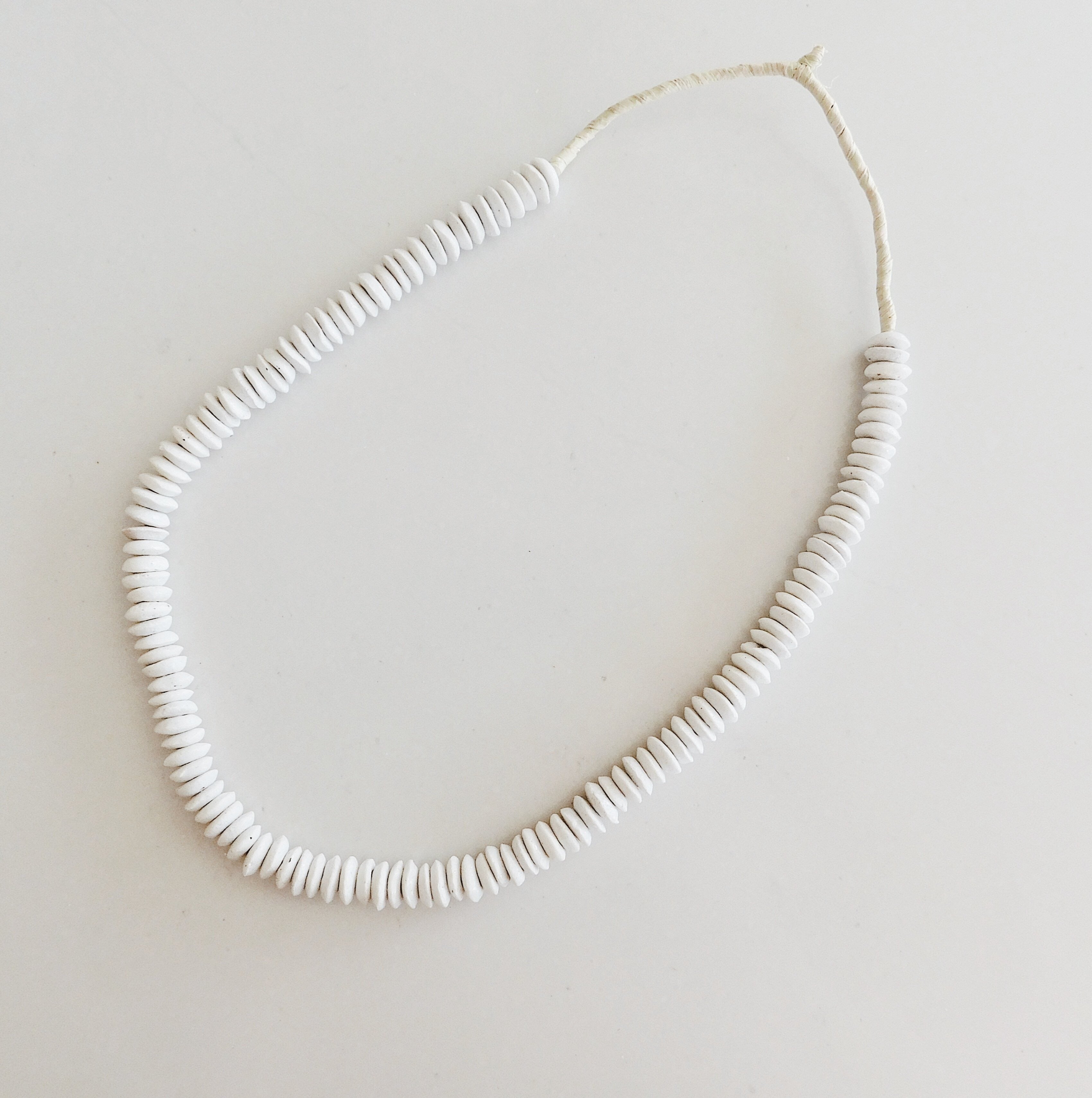 White Glass Saucer Beads