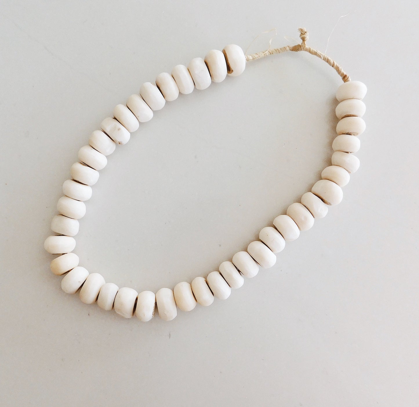 Large White Bone Beads