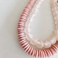 Pink Glass Saucer Beads