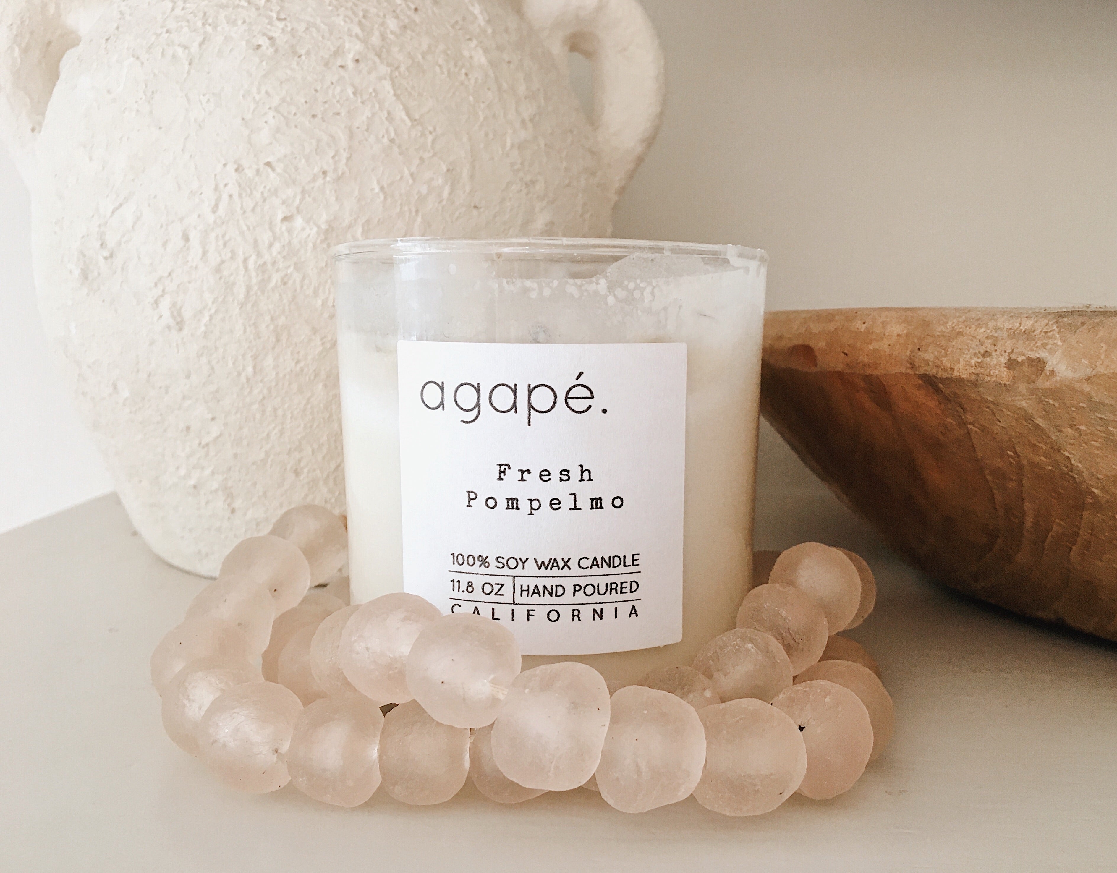 Rose Recycled Glass Beads