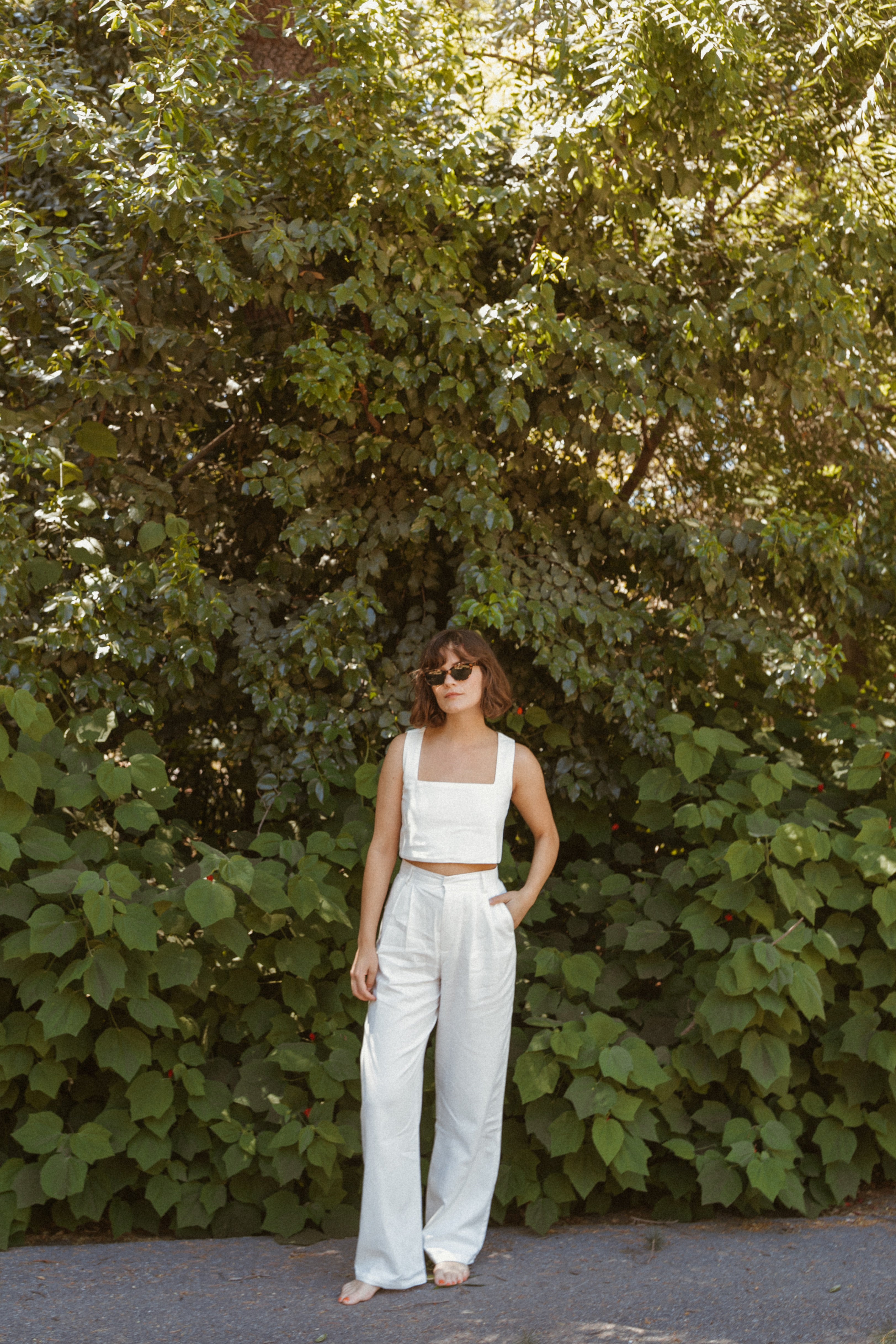 Quincy Linen Crop Top